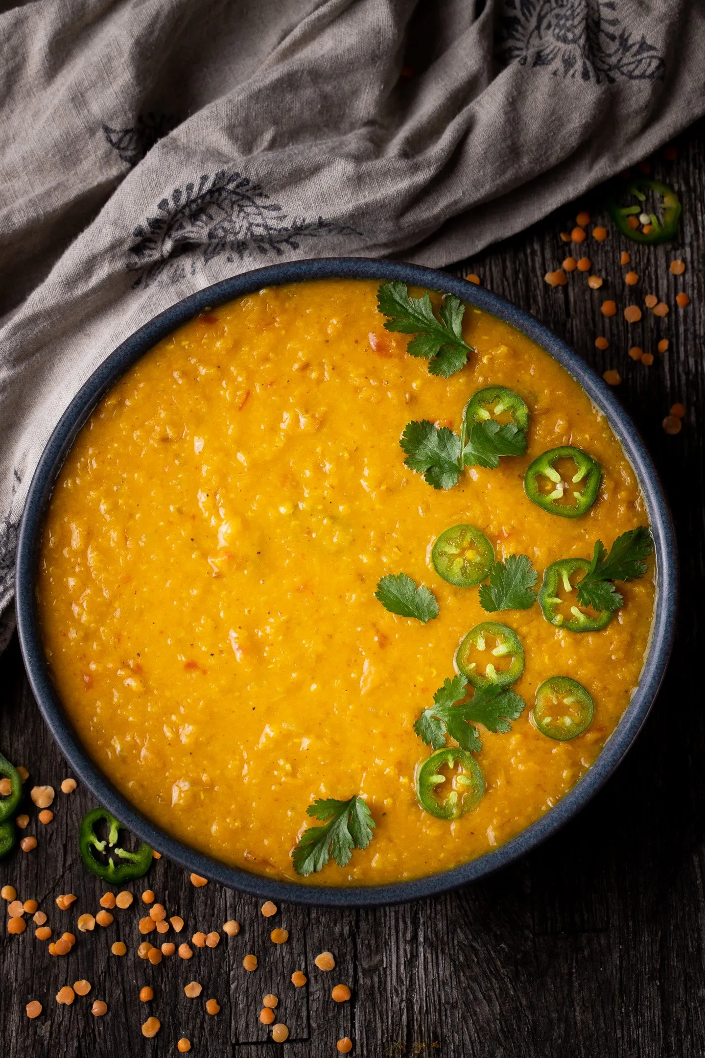 Masoor dal in a bowl