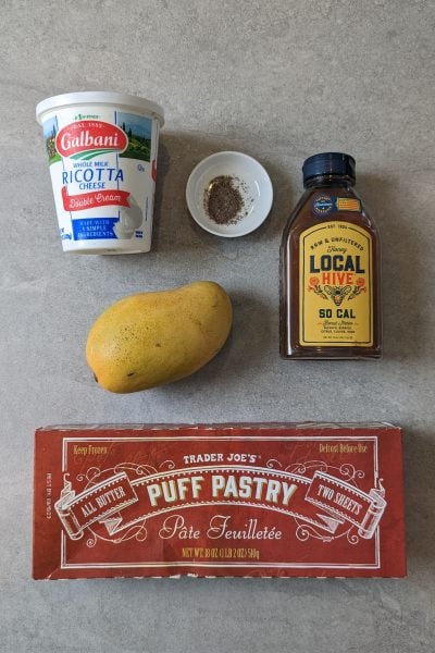 Ingredients for Mango Puff Pastry