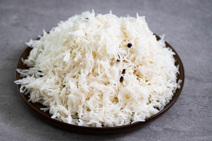 A plate of basmati rice.