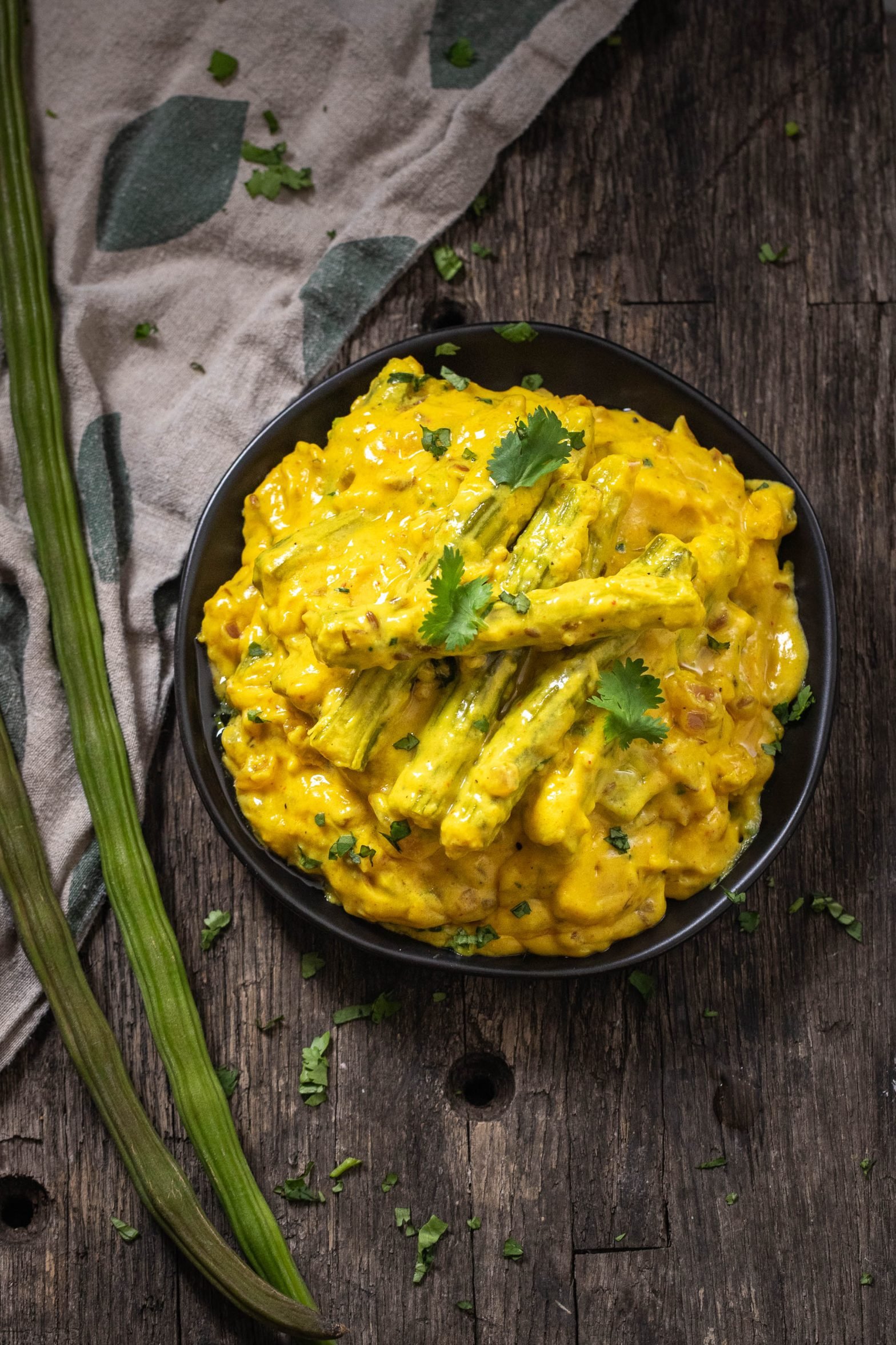 Saragva nu Shaak | Moringa (Drumsticks) Curry with Gravy