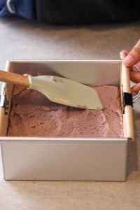 Transfer to a square cheesecake pan